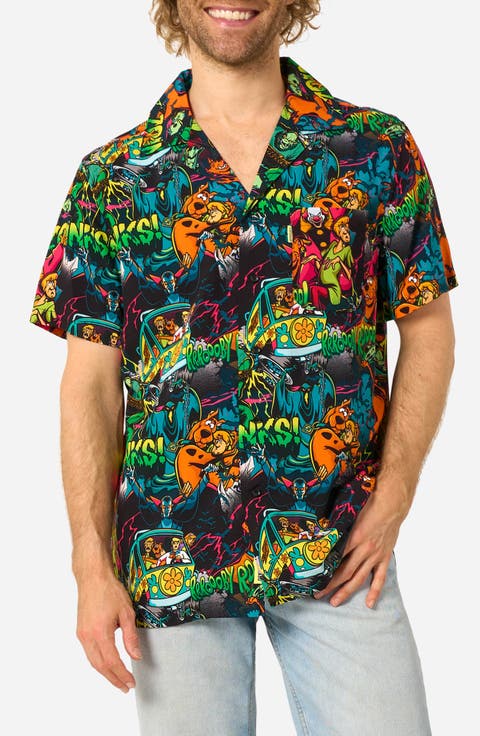 Scooby-Doo Short Sleeve Button-Up Shirt