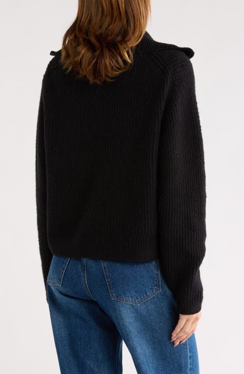 Abound Zip Sweater Cardigan In Black