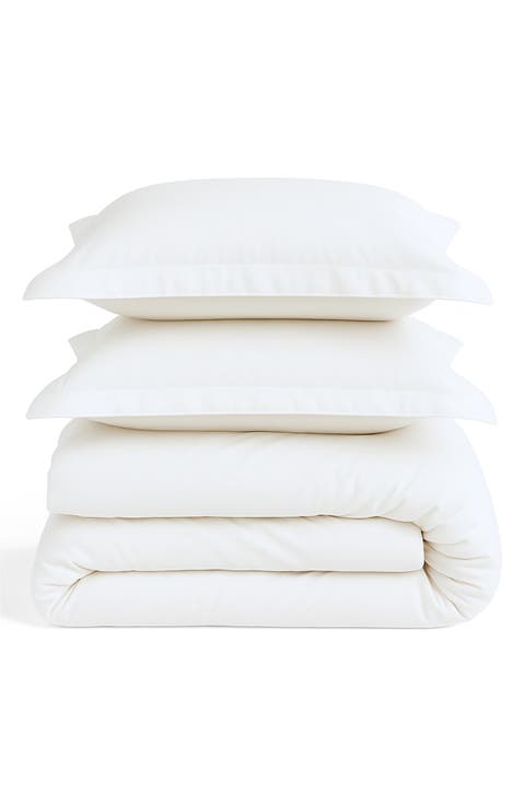 300 Thread Count Cotton Percale Duvet Cover & Sham Set