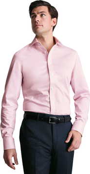 Charles Tyrwhitt Non-Iron Greenwich Weave Cutaway Shirt