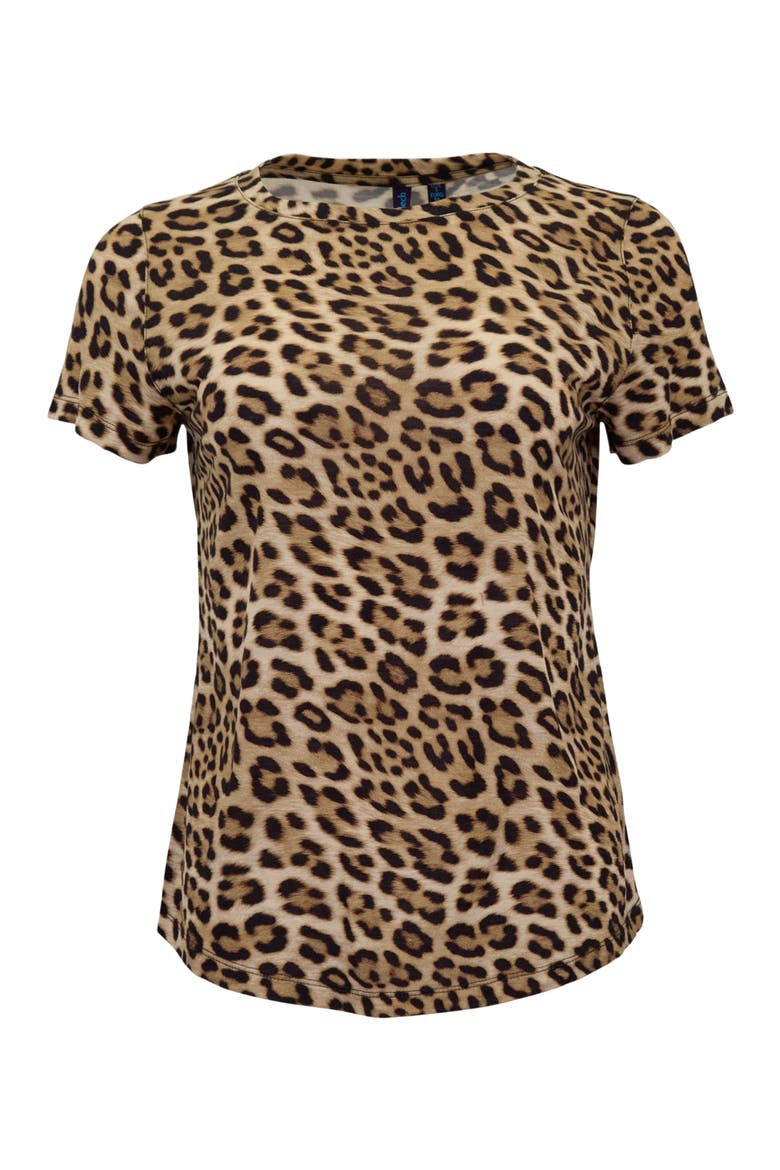 Leopard Womens Cap Sleeve Top, Alternate, color, LEOPARD BROWN