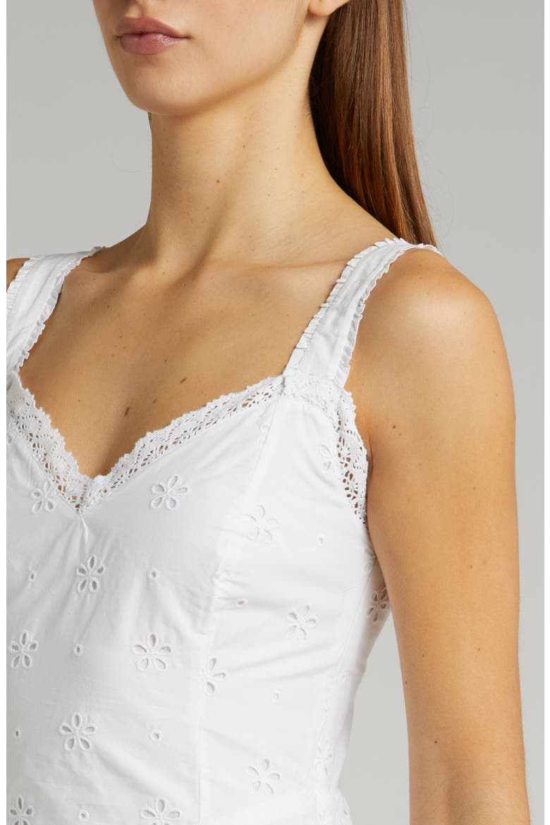 Pallas Eyelet Sleeveless Dress, Alternate, color, WHITE