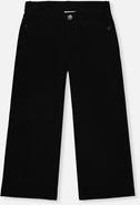 Deux par Deux Stretch Corduroy Wide Leg Button Zip Pants