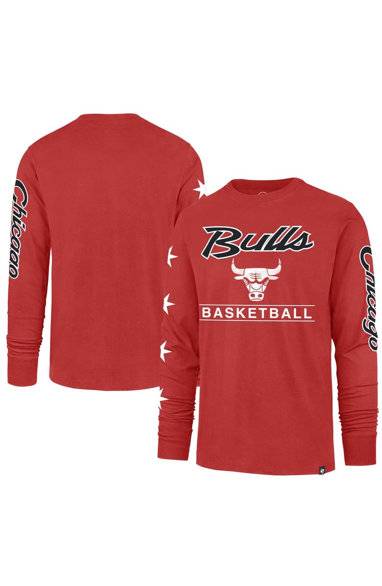 '47 Men's '47 Red Chicago Bulls 2023/24 City Edition Triplet Franklin Long Sleeve T-Shirt, Main, color, 