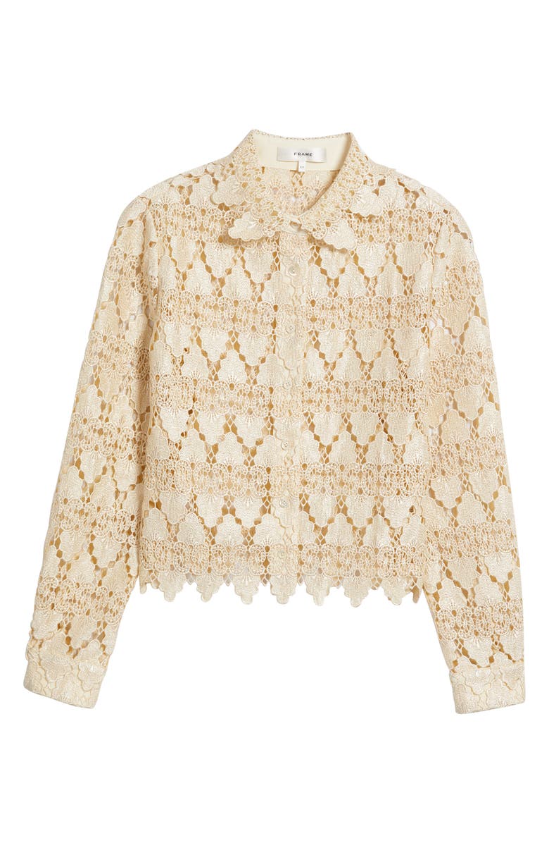 FRAME Lace Button-Up Shirt, Alternate, color,