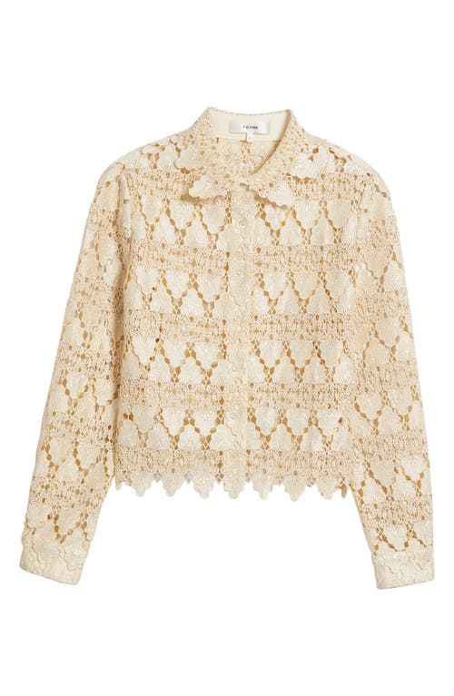 FRAME FRAME LACE BUTTON-UP SHIRT