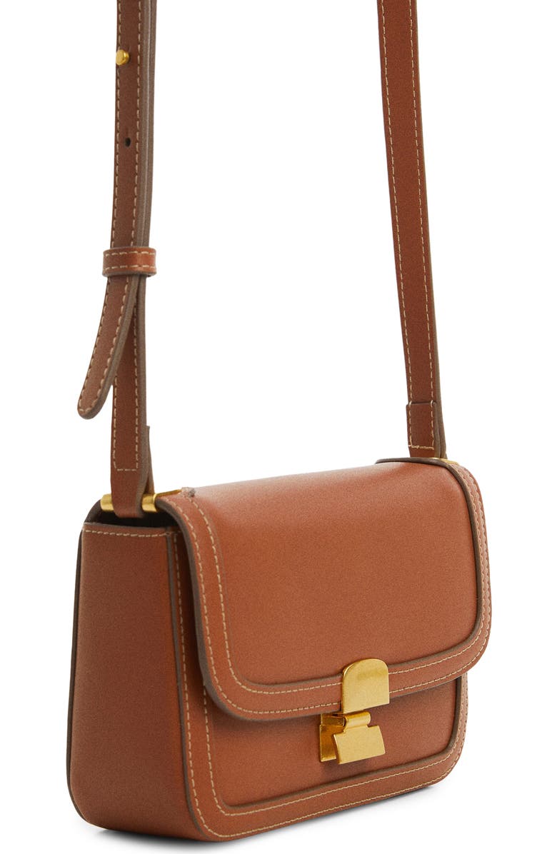 MANGO Faux Leather Crossbody Bag, Alternate, color,