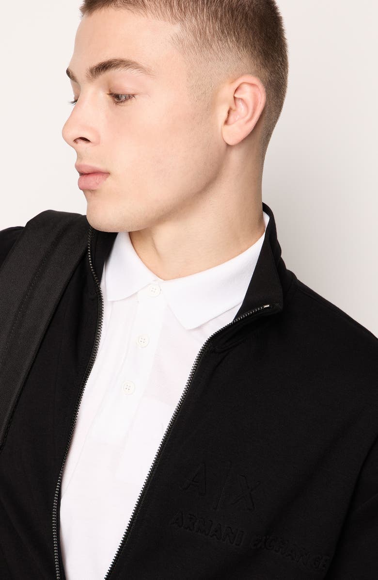 Armani Exchange Stand Collar Zip-Up Sweatshirt, Alternate, color, 