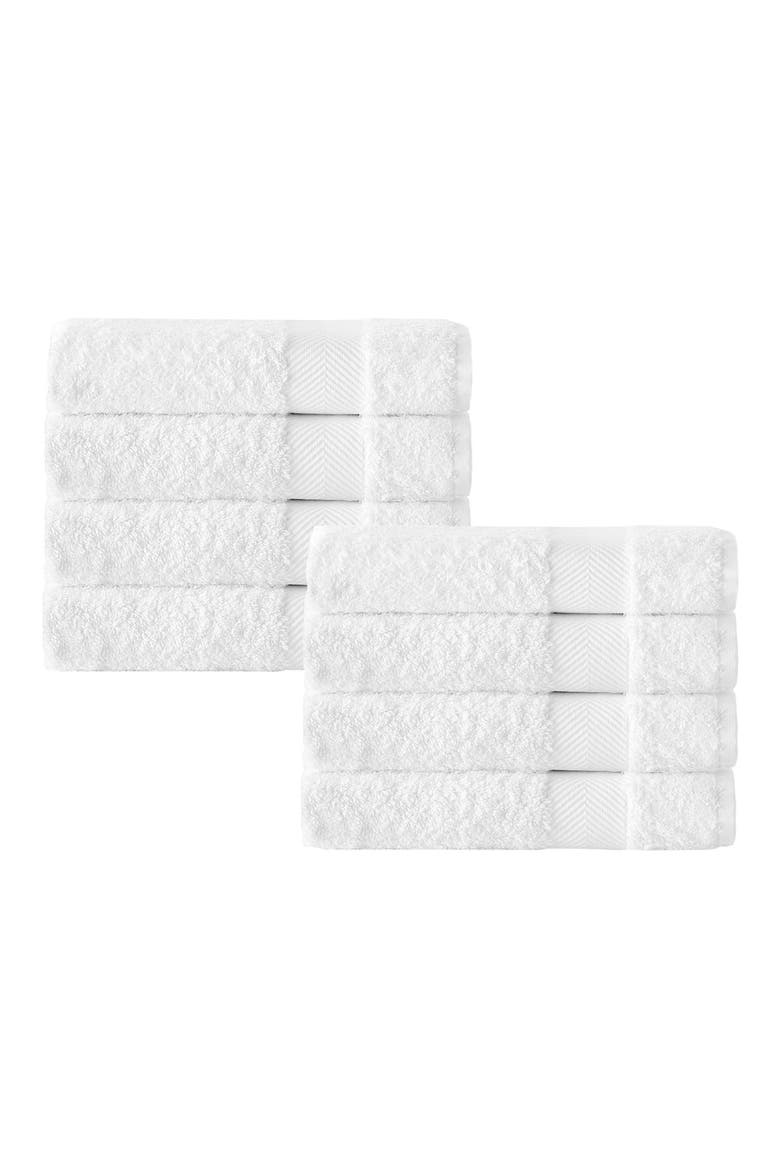 8 Piece Kansas Turkish Cotton Towel Set, Main, color, WHITE