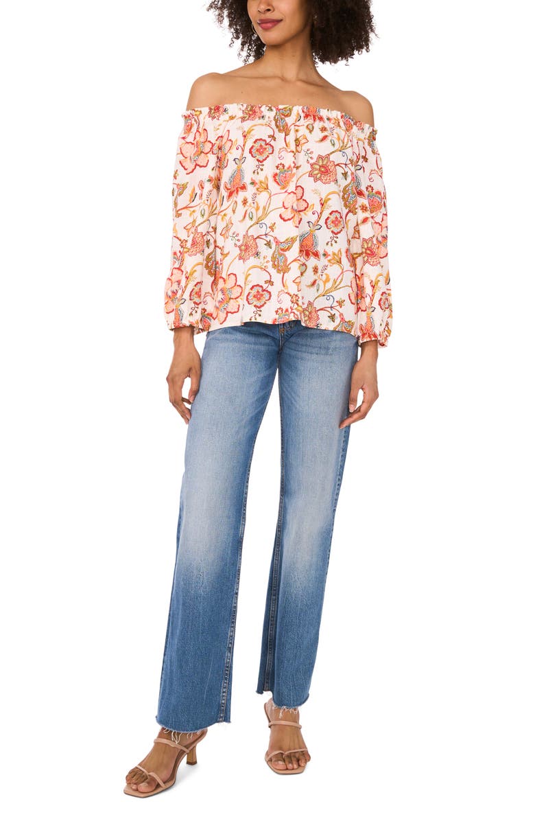 Vince Camuto Off the Shoulder Long Sleeve Top, Alternate, color,