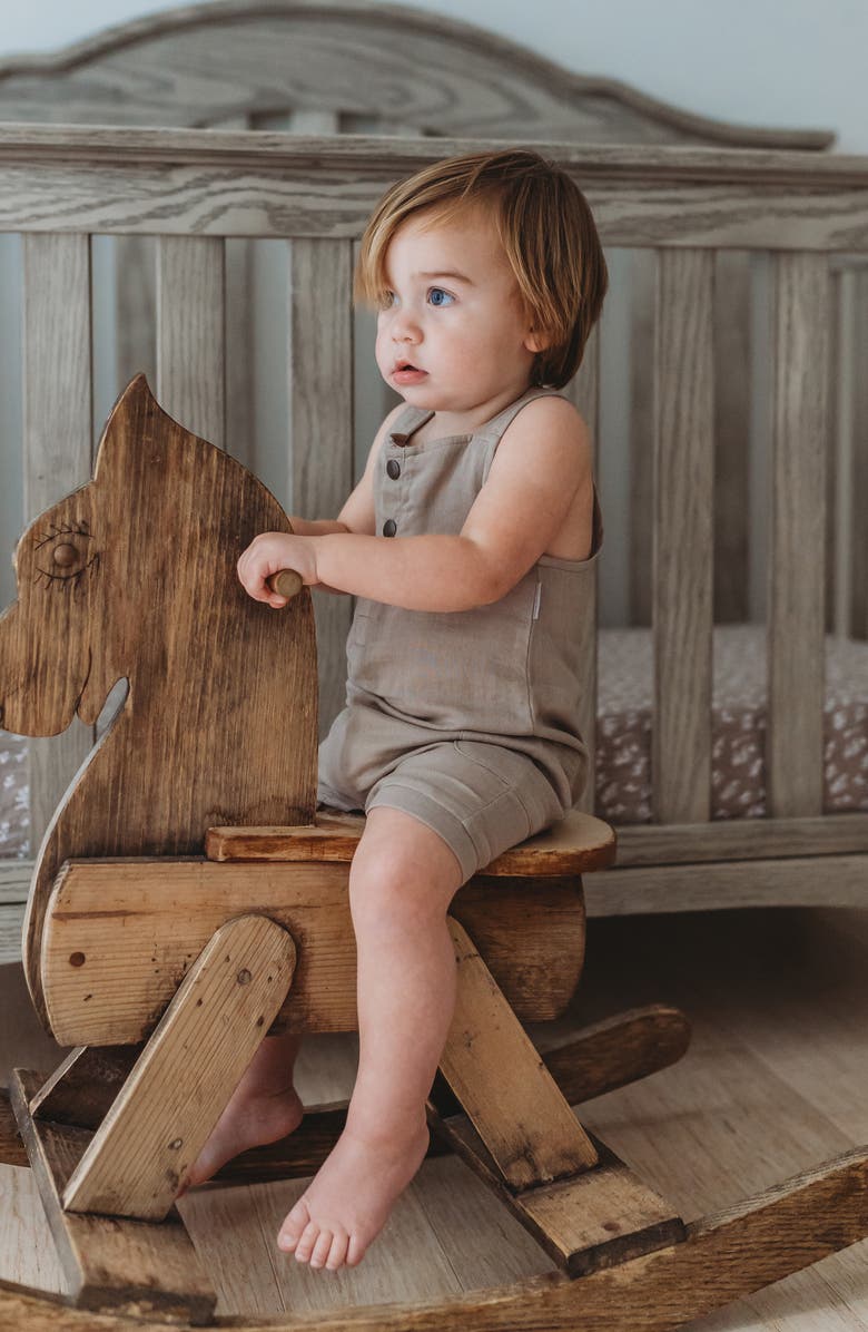 L'ovedbaby Cuff Organic Cotton Short Overalls, Alternate, color,