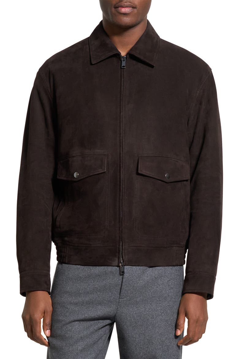 Reece Leather Aviator Jacket, Main, color, BROWNWOOD