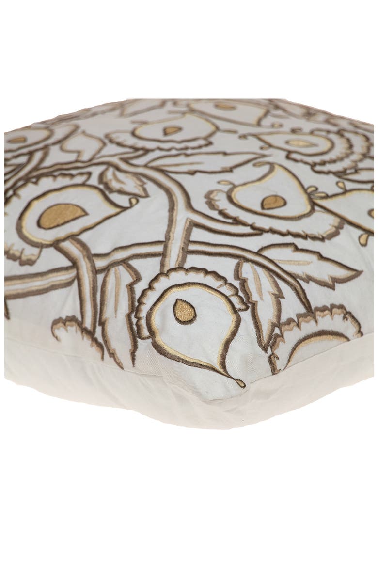 Celeste Embroidered Throw Pillow, Alternate, color, WHITE