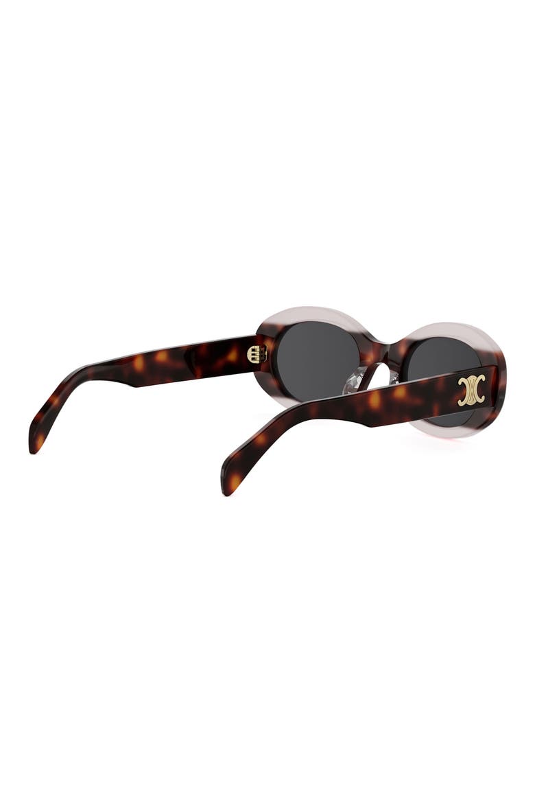 Triomphe 52mm Oval Sunglasses, Alternate, color, PINK / OTHER / SMOKE