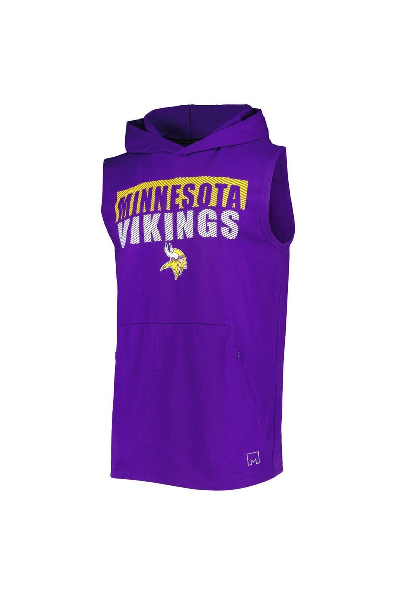 Men's MSX by Michael Strahan Purple Minnesota Vikings Relay Sleeveless Pullover Hoodie, Alternate, color, Purple