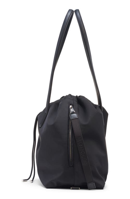 Moncler New Trick Drawstring Tote In Black