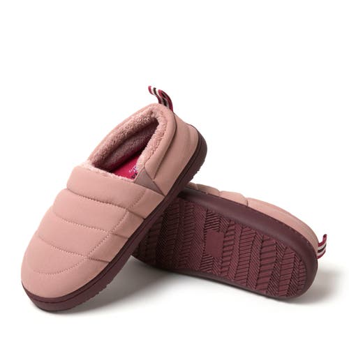 Shop Dearfoams Fern Ripstop Closed Back Slipper In Mauve