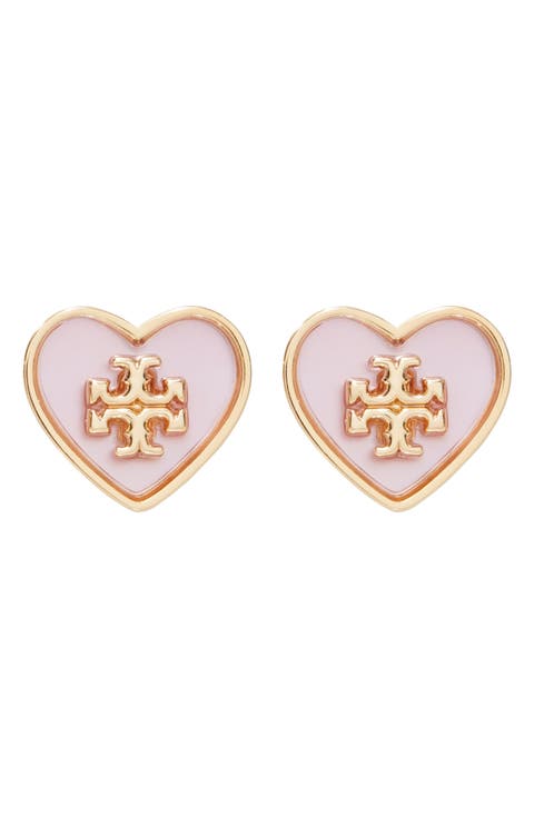 Forget Me Not Heart Stud Earrings