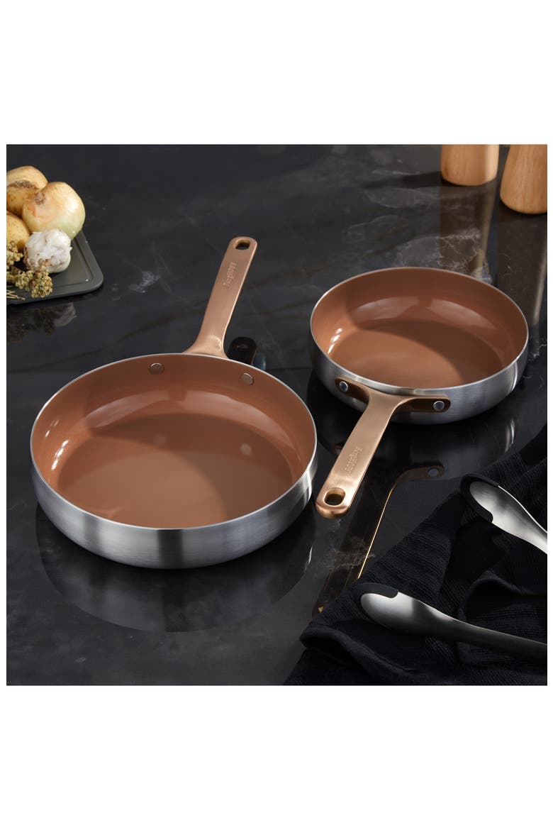 Belly Tri-Ply Stainless Steel Skillet, Alternate, color, WARM BLUSH