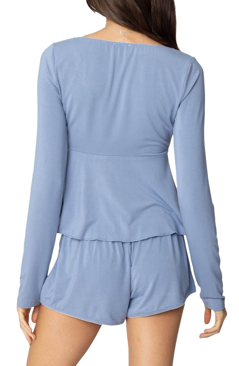 EDIKTED Kimia Babydoll Top, Alternate, color, Blue