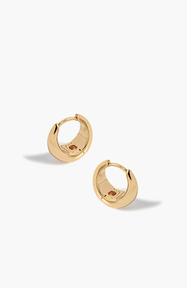 YOJ Mini Pebble Hoop Earrings in Gold, Alternate, color, Gold