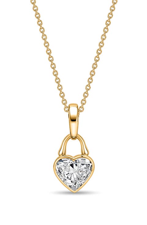 TreasureLock Lab Grown Diamond Heart Pendant Necklace