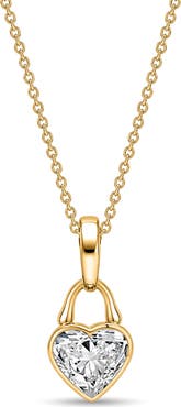 Roseate TreasureLock Lab Grown Diamond Heart Pendant Necklace