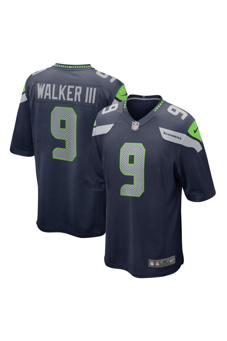 Men's Nike Kenneth Walker III Navy Seattle Seahawks Player Game Jersey, Main, color, Navy