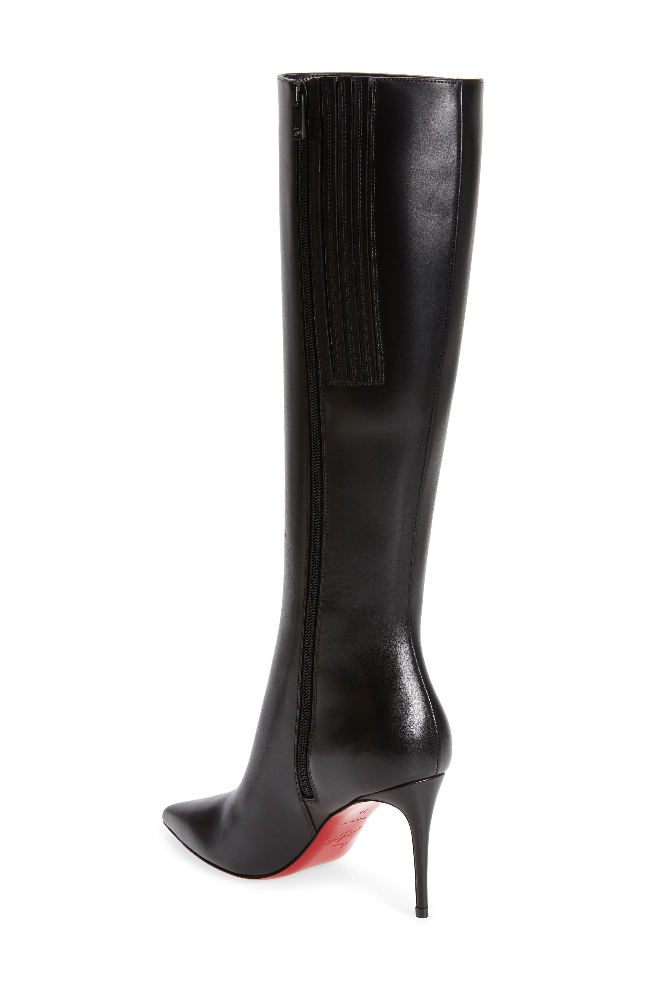 Christian Louboutin So Kate Pointed Toe Boot, Alternate, color, Black