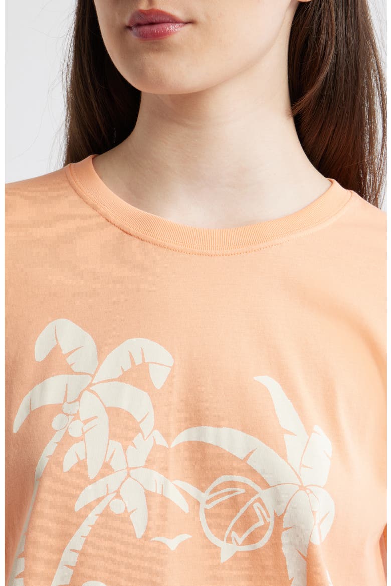 Moon Cotton Graphic T-Shirt, Alternate, color, PAPAYA