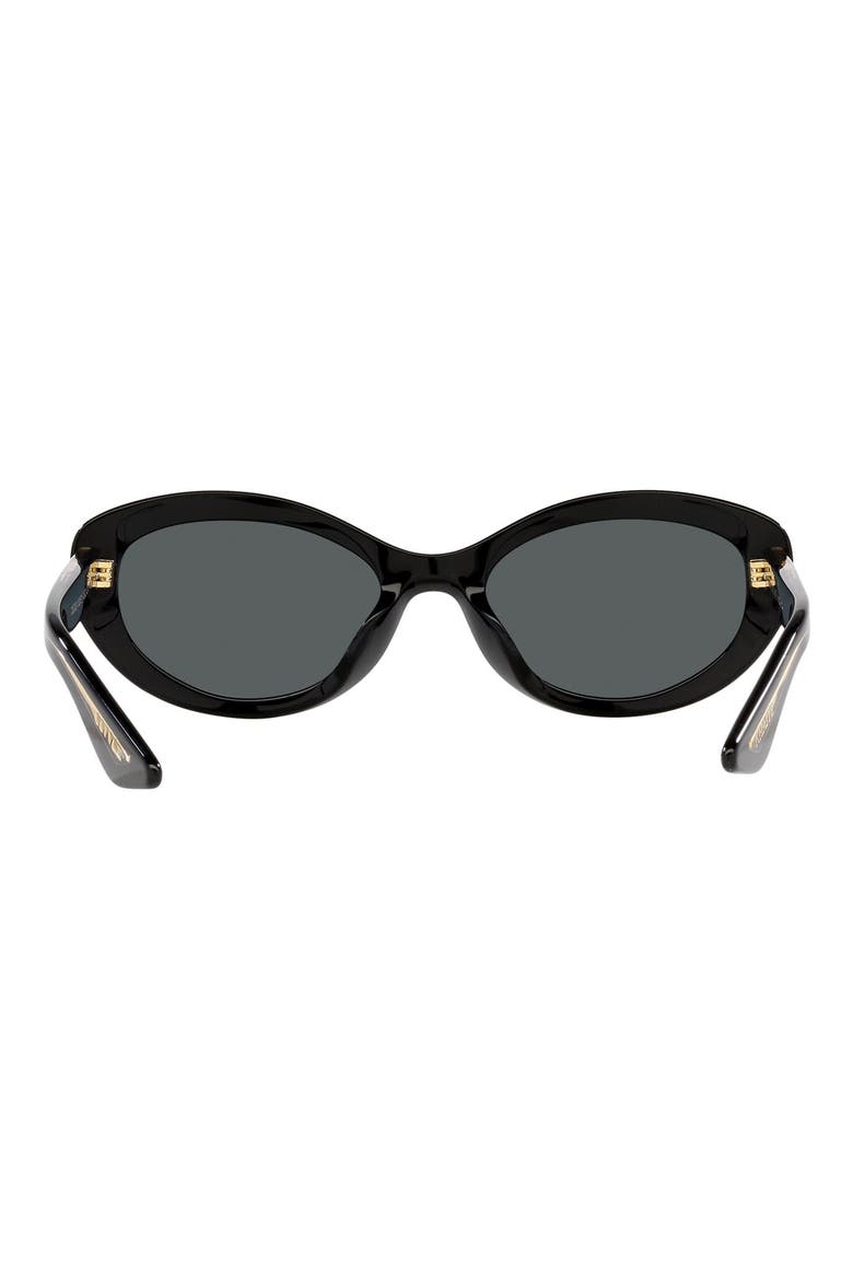 x KHAITE 1969C 53mm Oval Sunglasses, Alternate, color, BLACK / CARBON GREY
