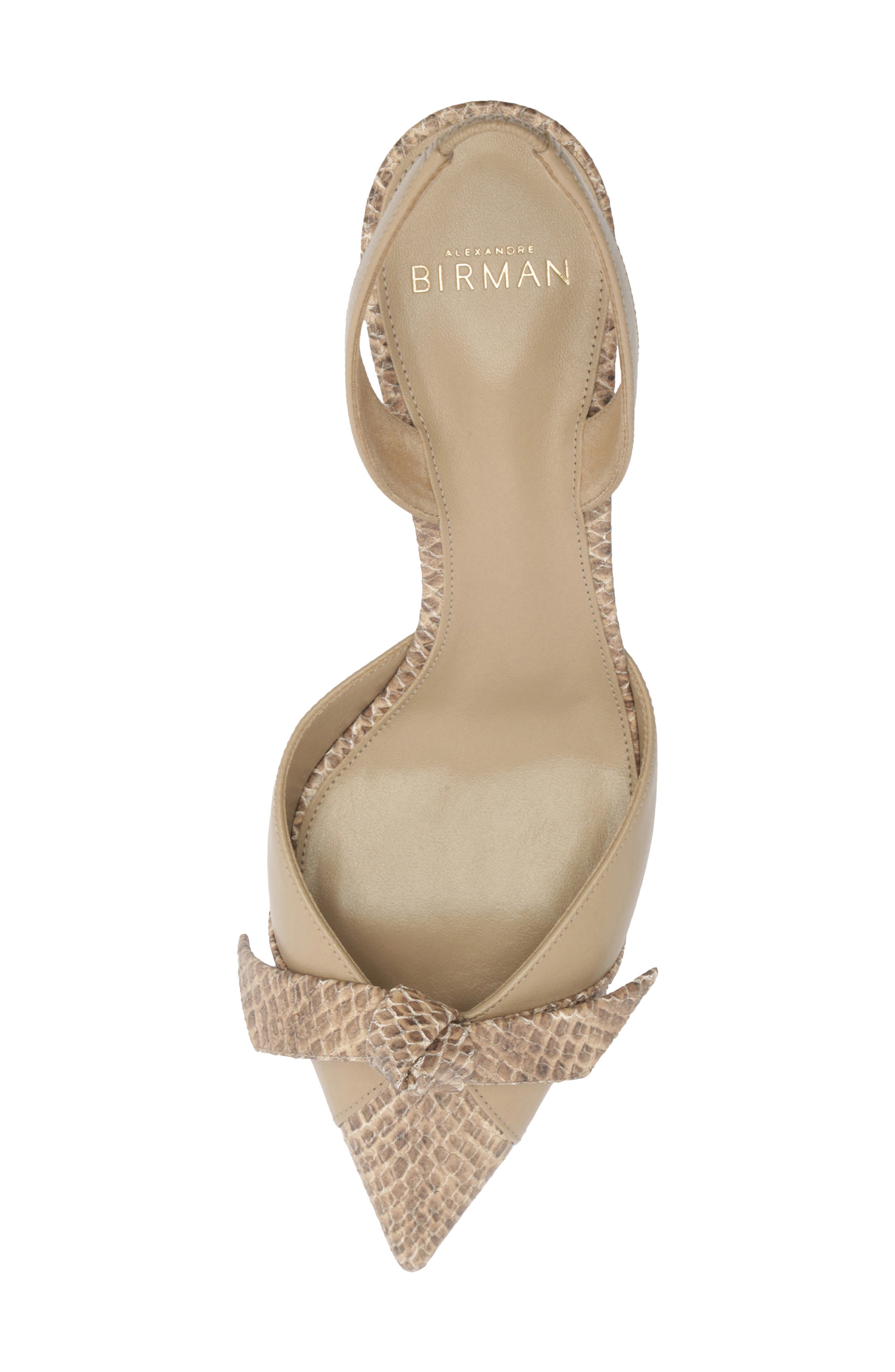 Alexandre Birman Clarita Pointed Toe Slingback Pump, Alternate, color, Semolina