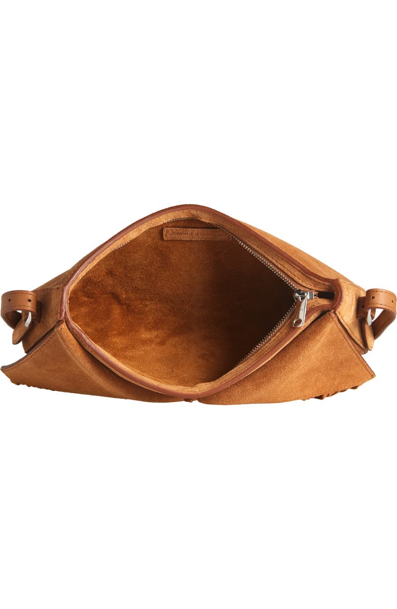 Coperni Belt Fringe Leather Baguette Bag, Alternate, color,