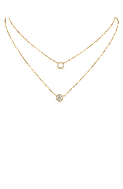 Layered Pavé Cubic Zirconia Necklace