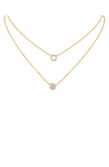 Layered Pavé Cubic Zirconia Necklace