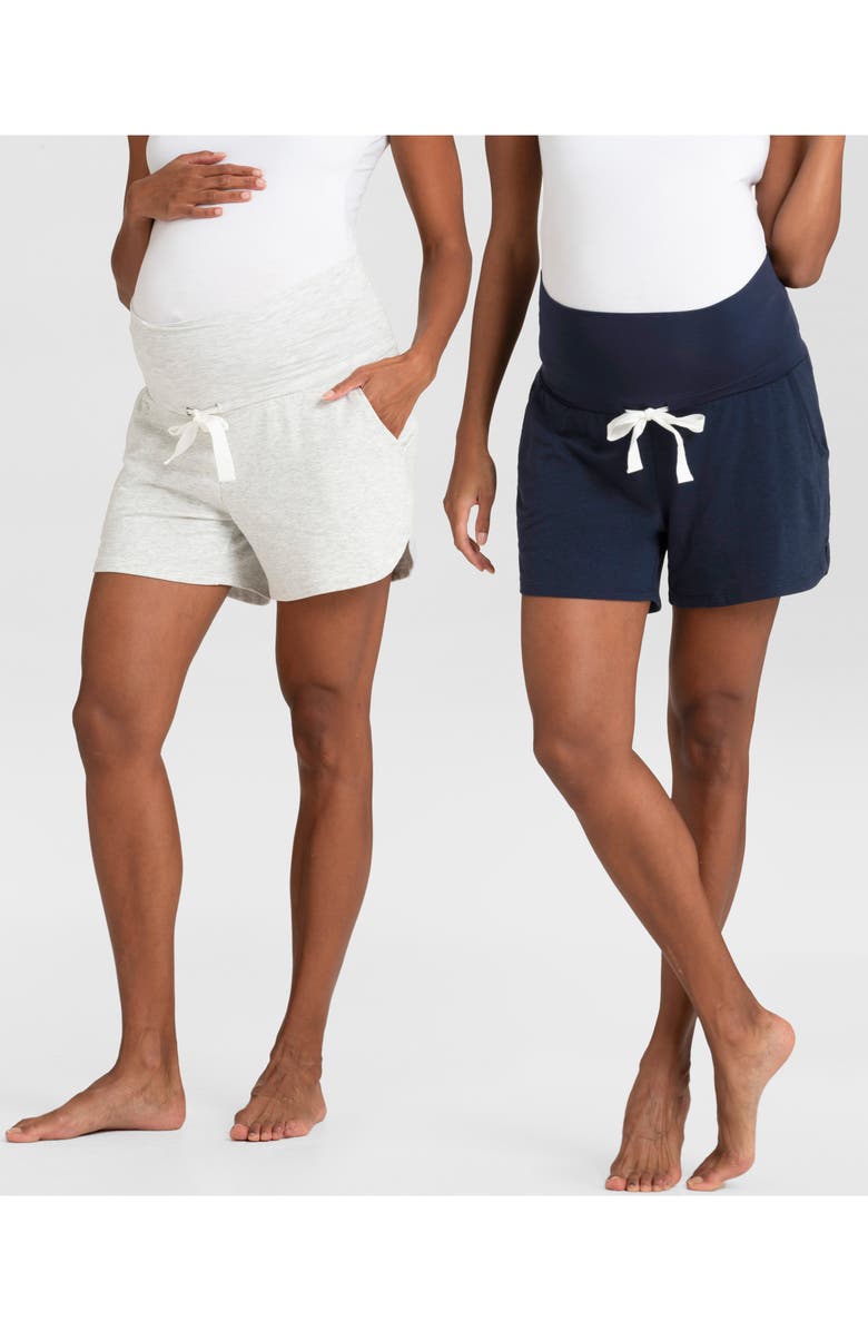 Seraphine Assorted 2-Pack Maternity Shorts, Alternate, color, 