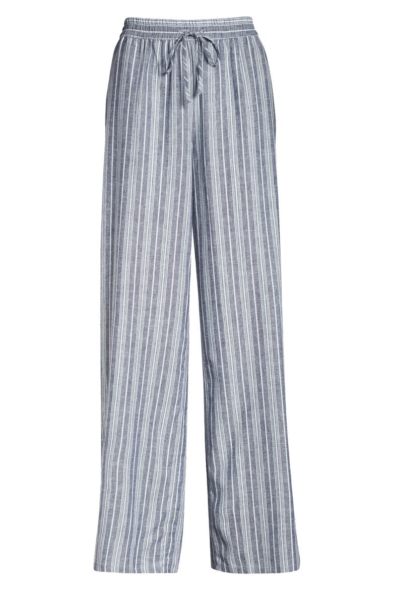 Romantic Linen Blend Pajama Pants, Alternate, color, NAVY PEACOAT LINEN STRIPE