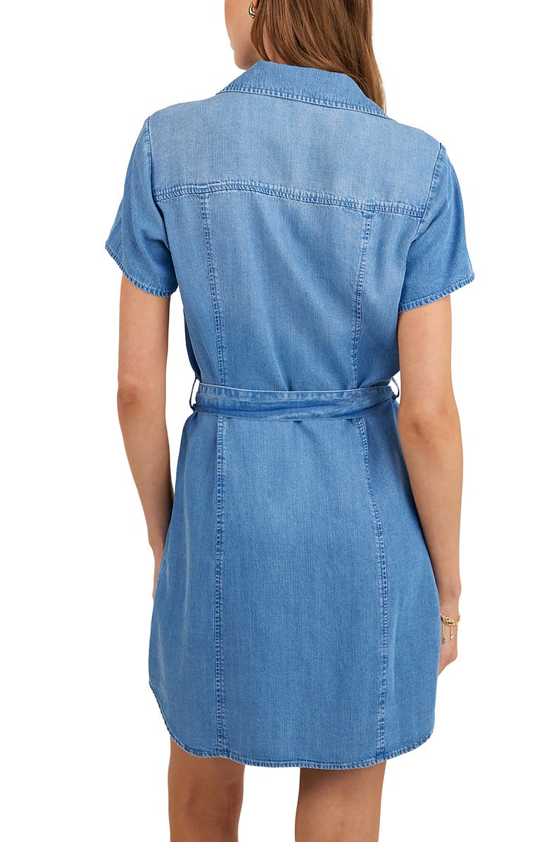 Bella Dahl Short Sleeve Tie Belt Denim Shirtdress, Alternate, color,