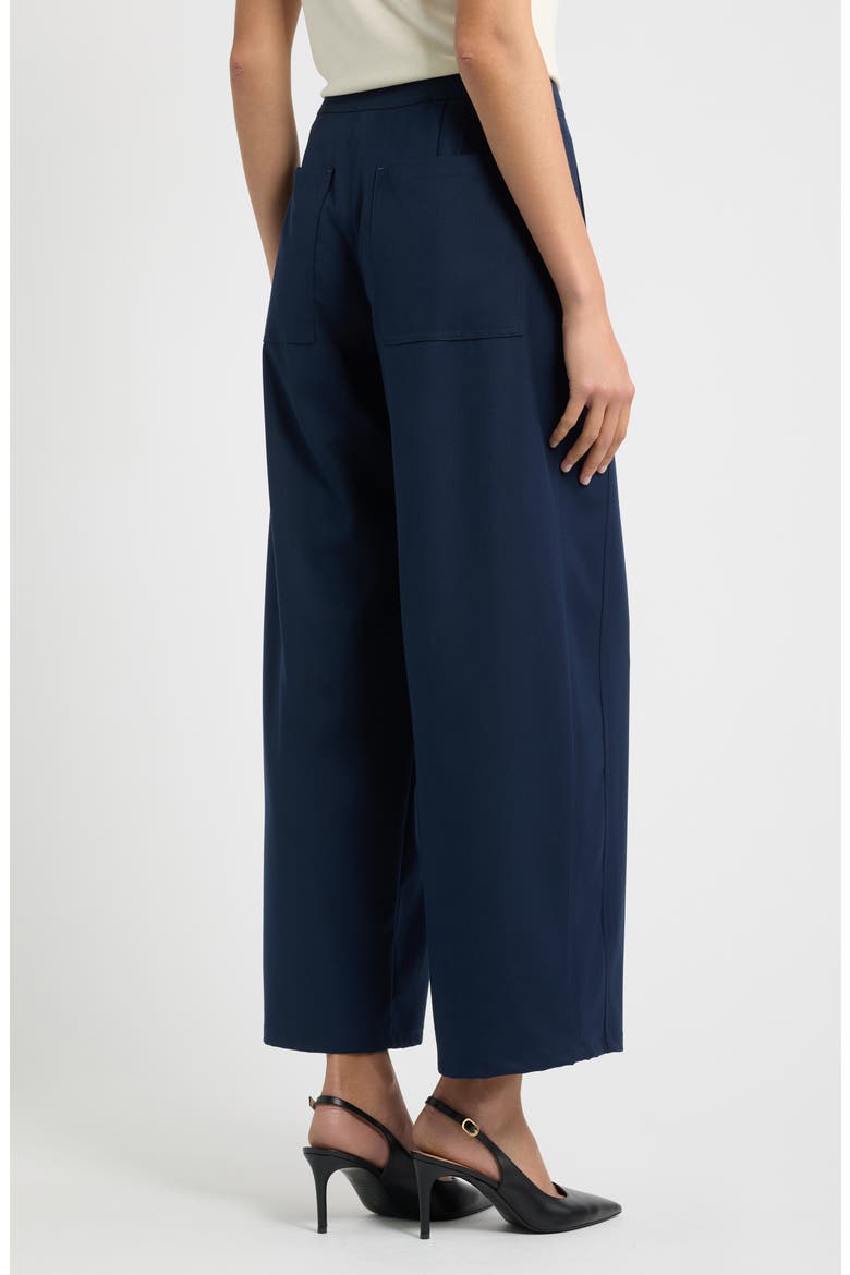 Virgola Wide Leg Career Pants, Alternate, color, NAVY