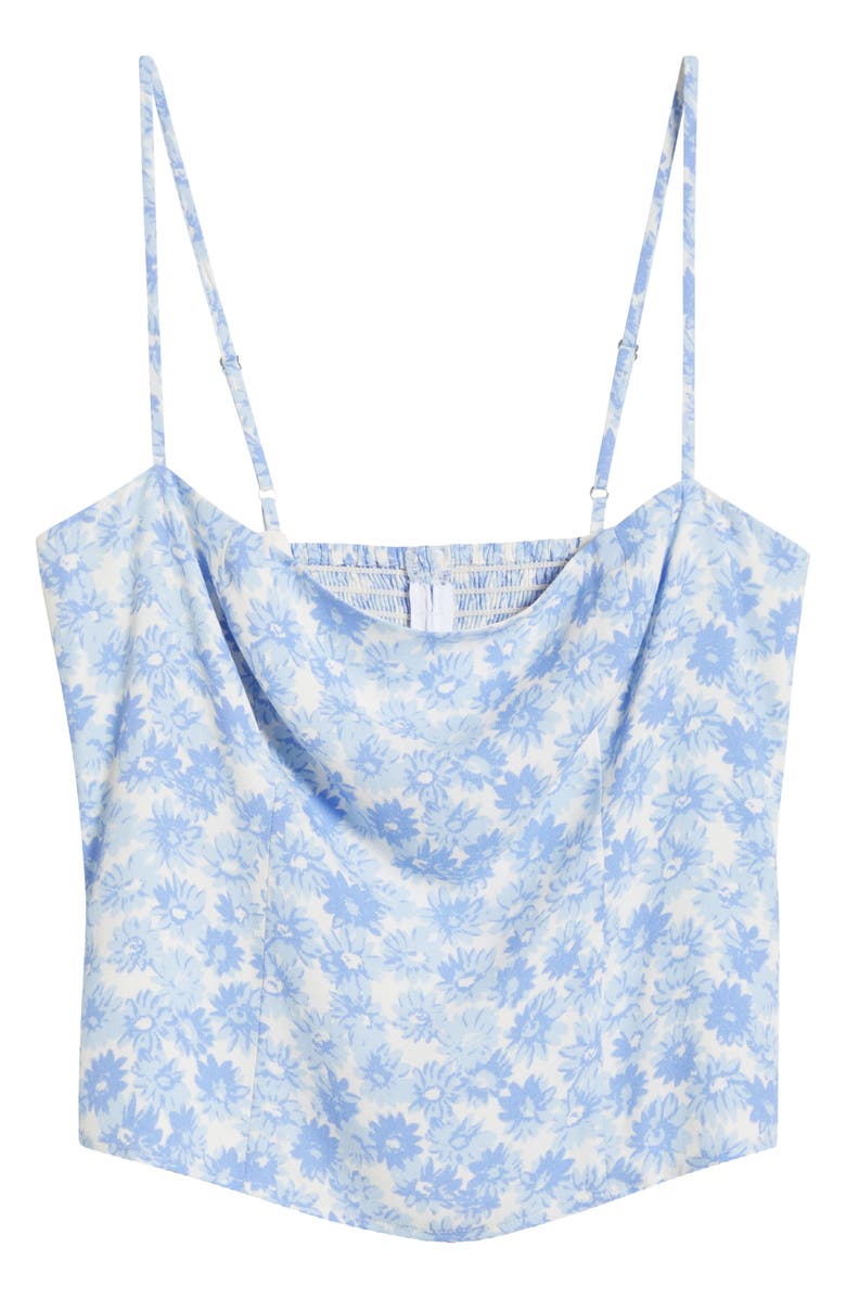 Reformation Overland Silk Camisole, Alternate, color, Blue Daisy