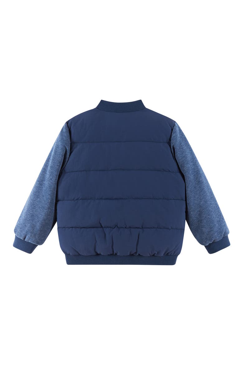 Kids' Knit Sleeve Channel Quilted Jacket, Alternate, color, MULTI STRIPED
