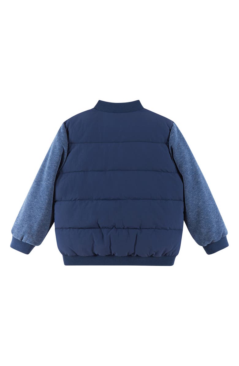 Andy & Evan Kids' Knit Sleeve Channel Quilted Jacket, Alternate, color, Multi Striped
