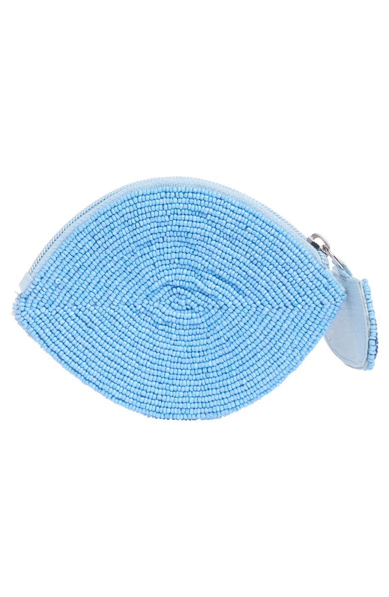 Collection XIIX Fish Beaded Zip Pouch, Alternate, color, Blue Multi