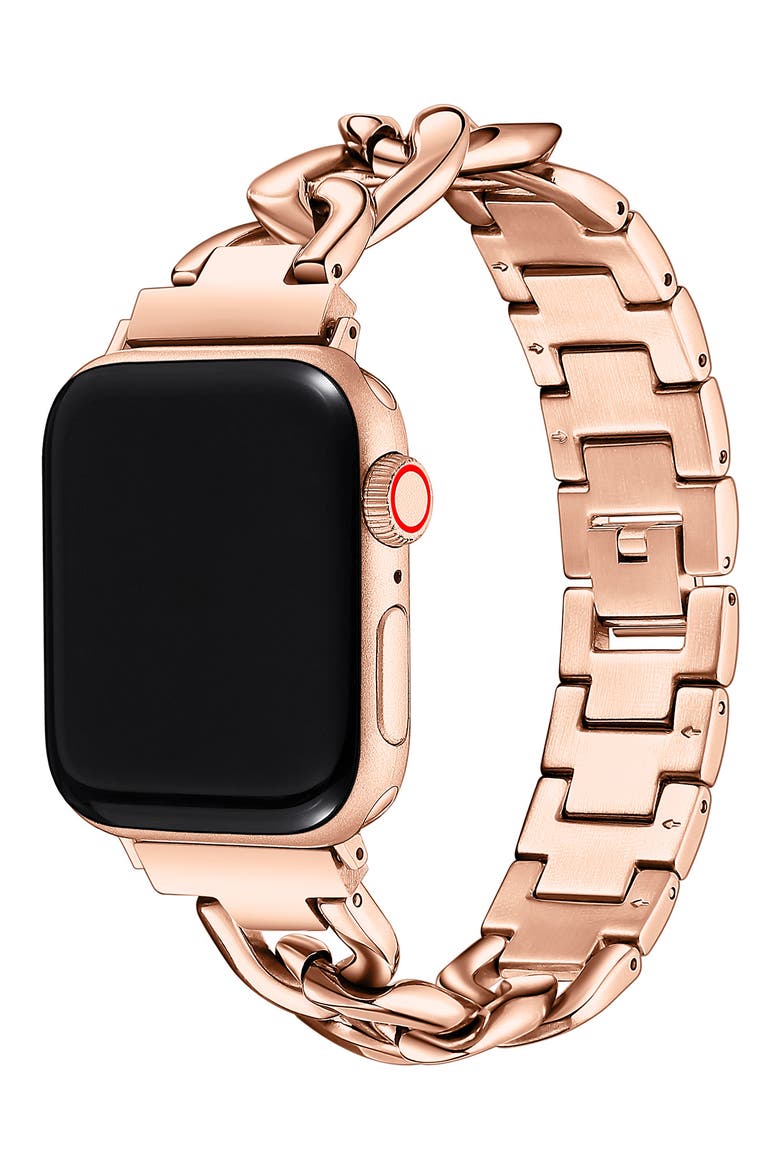 Nikki Rose Gold Chain-Like Apple Watch Band, Alternate, color, ROSE GOLD
