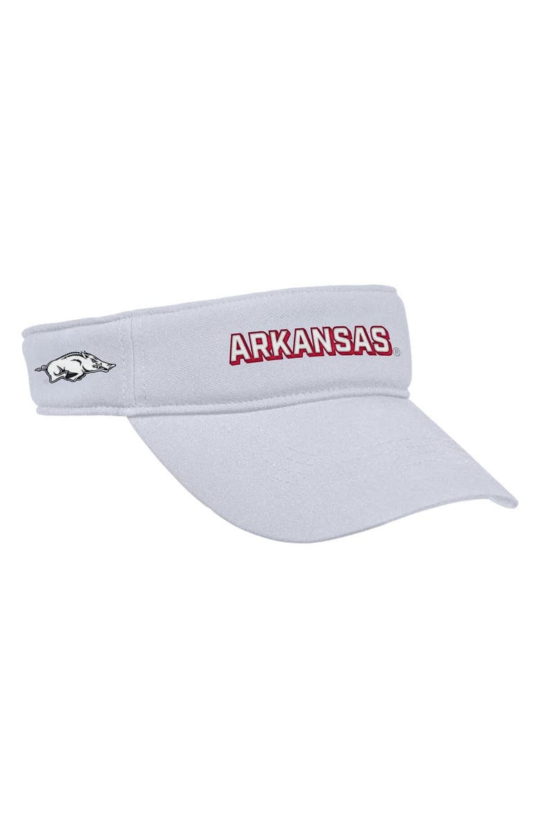 Nike Men's Nike White Arkansas Razorbacks 2025 On-Field Ace Performance Adjustable Visor, Alternate, color, White