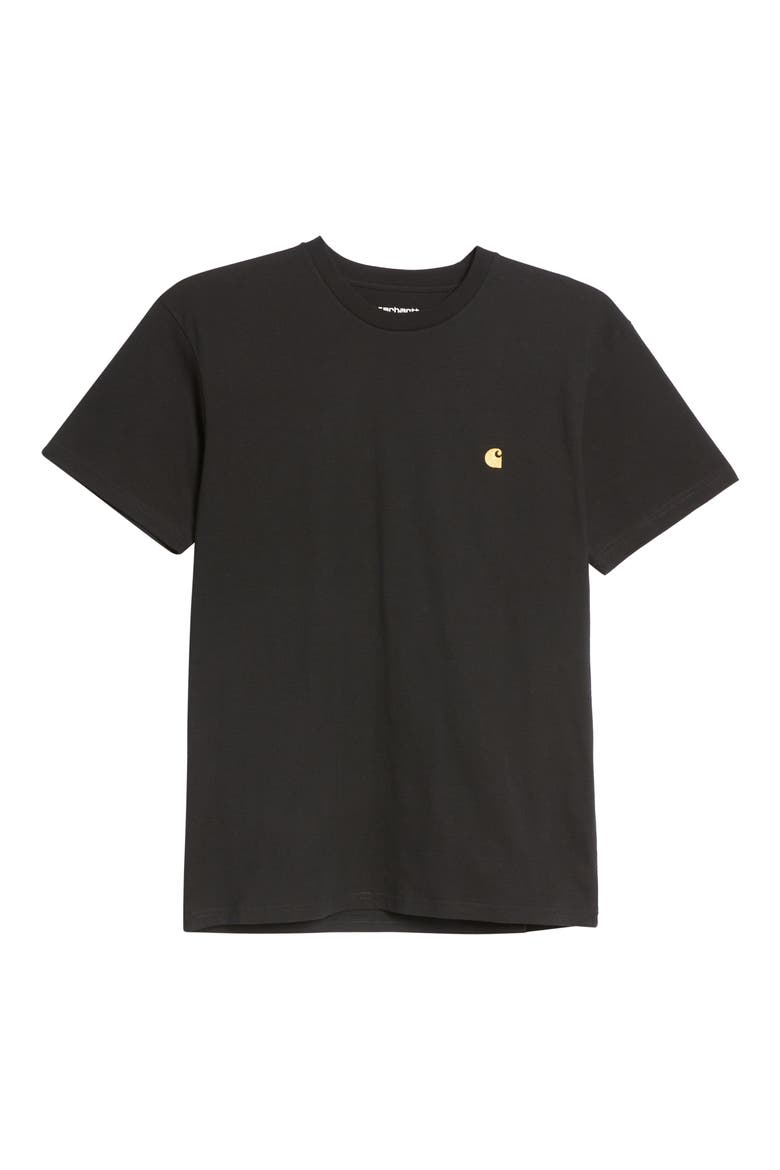 Chase Crewneck T-Shirt, Alternate, color, BLACK/GOLD