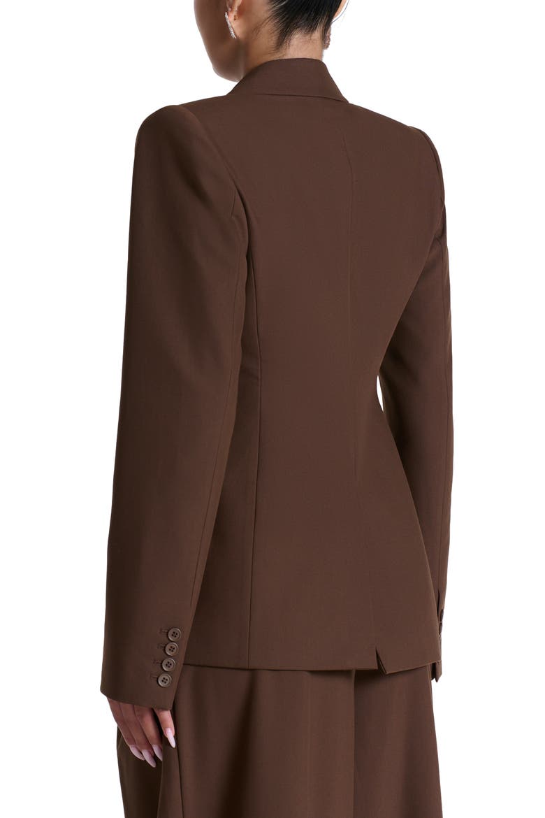 One-Button Blazer, Alternate, color, CHOCOLATE