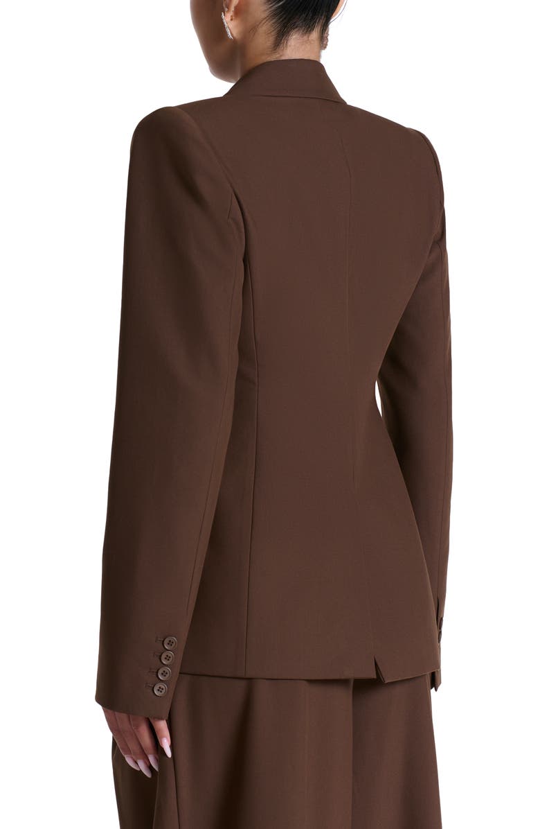 Naked Wardrobe One-Button Blazer, Alternate, color, Chocolate
