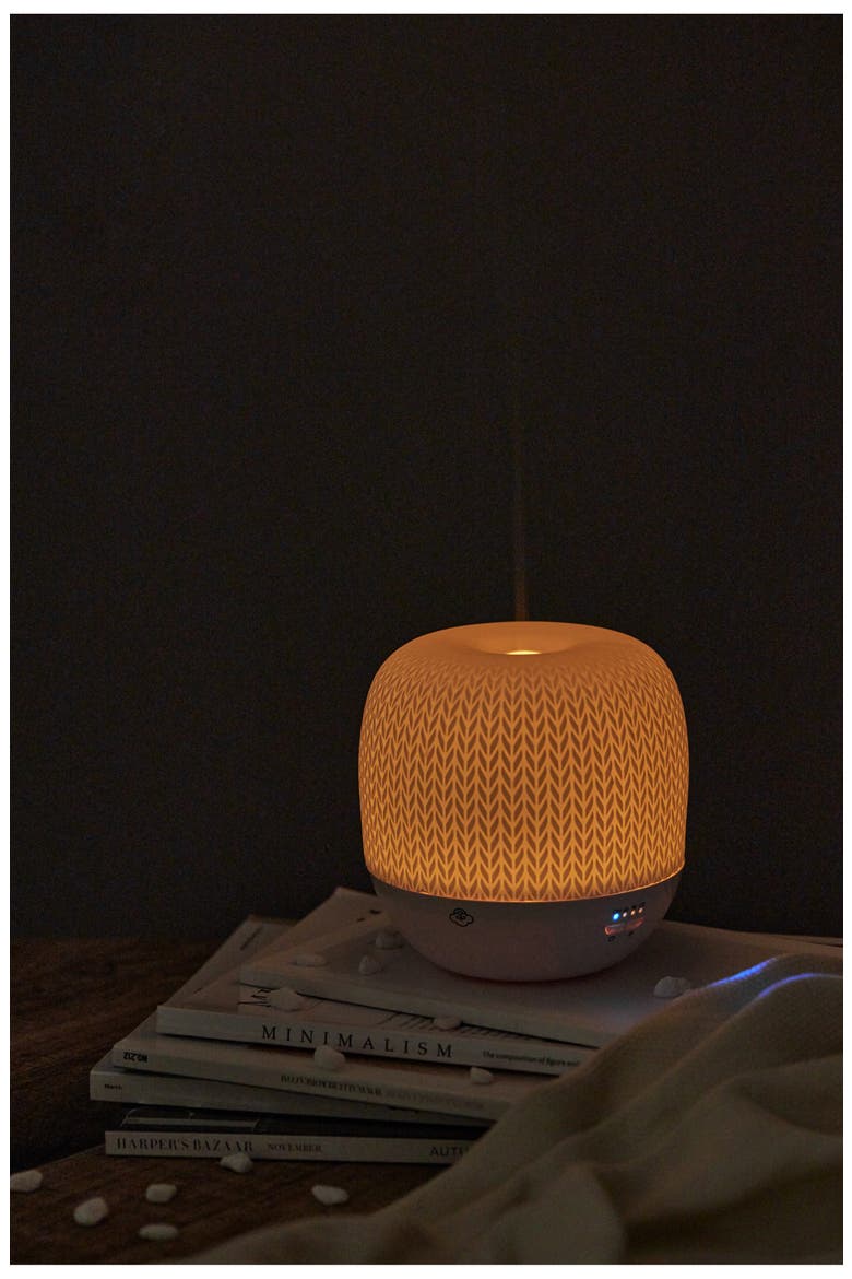 Knit Ceramic Ultrasonic Aroma Diffuser, Alternate, color, WHITE