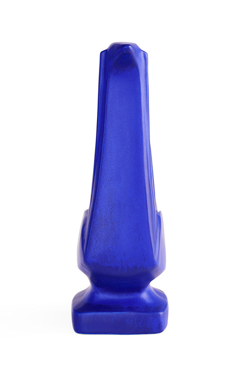Jonathan Adler Bird Objet Stoneware Sculpture In Cobalt Blue